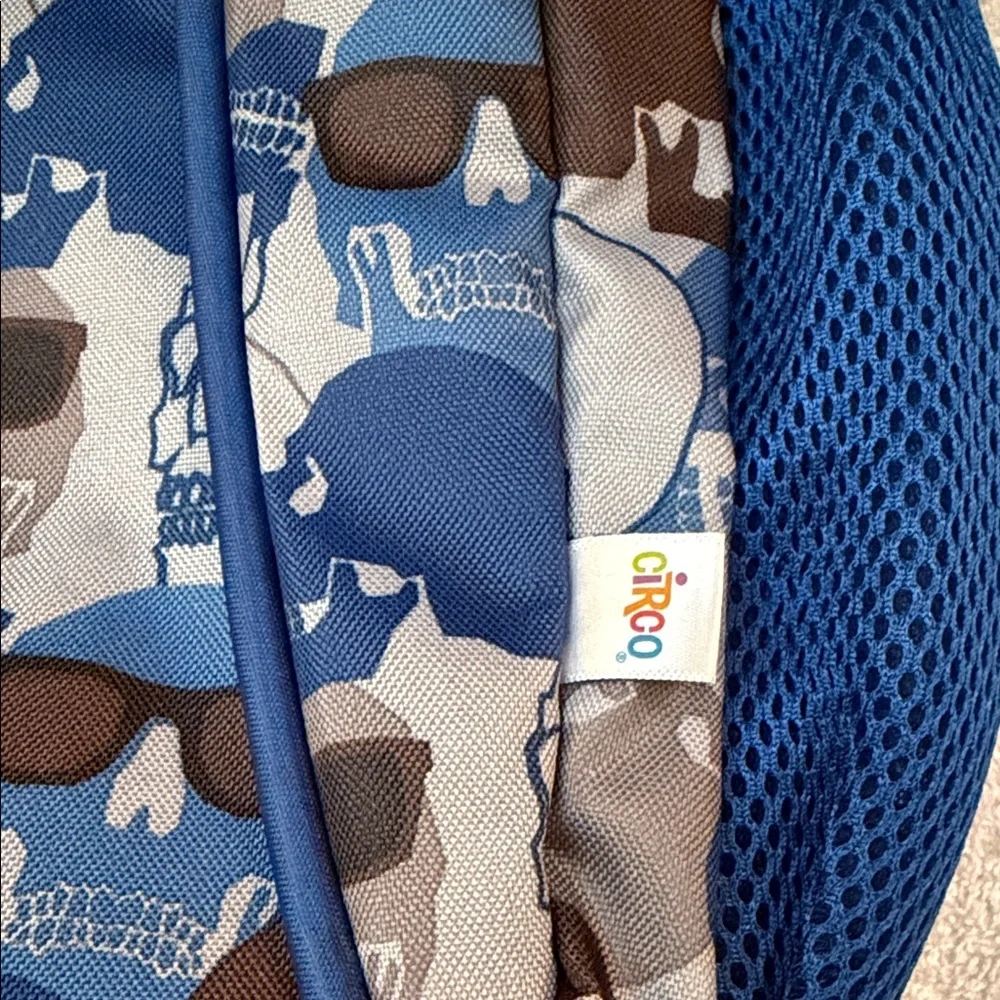 NWT Circo Blue & Gray Light-Up Skull Backpack 3 Pocket 16x12x4 Travel School